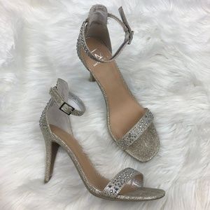 Material Girl Silver Open Toe Sandals Size 8.5